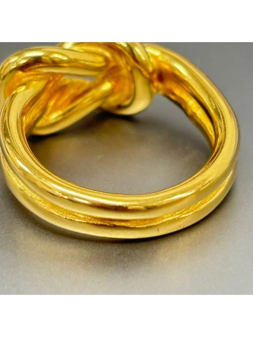 Hermes Scarf Ring Head Metal Gold Plated - Picture 6 of 6